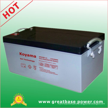 Long Service Life Silicic Acid Gel Battery 250ah 12V